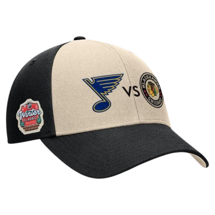 St. Louis Blues vs. Chicago Blackhawks Fanatics 2025 NHL Winter Classic Matchup Adjustable Hat Cap FANATICS