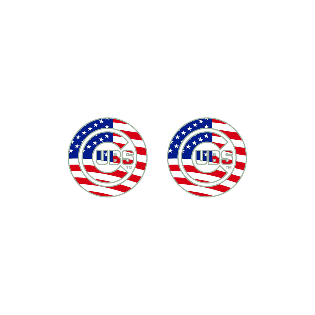 CHICAGO CUBS PSG PATRIOTIC LOGO EARRINGS Jewelry PRO SPECIALTIES GROUP