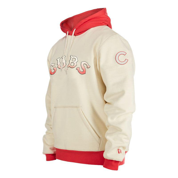 CHICAGO CUBS NEW ERA MEN'S 1914 WHITE AND ORANGE COLOR PACK HOODIE Sweatshirts & Hoodies NEW ERA CAP COMPANY INC