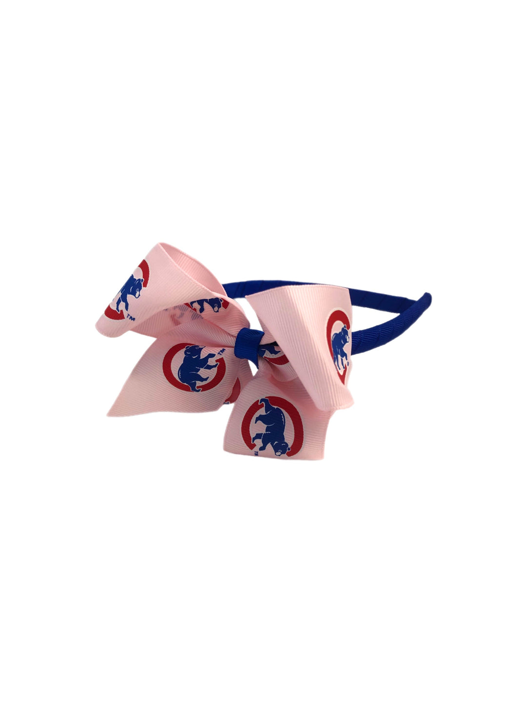CHICAGO CUBS WALKING BEAR PINK HEADBAND BOW Accessories USA LICENSED BOWS